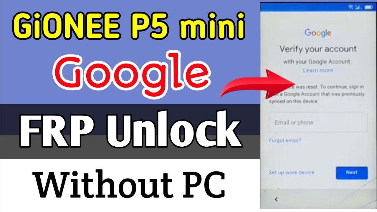 GiONEE P5 mini FRP bypass, Remove Google Account without PC | 100% Working | Trick 2020