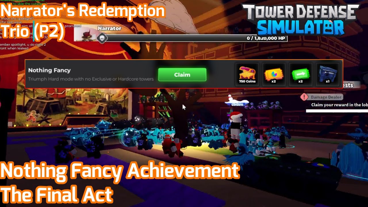 Nothing Fancy with Narrator's Redemption Trio (P2) in The Final Act | TDS | Roblox