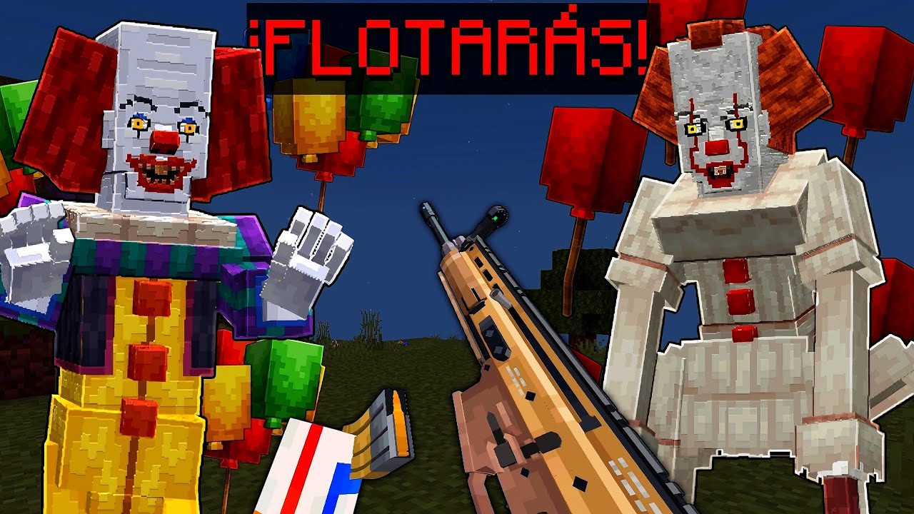 Enfrent&eacute; a LOS DOS PENNYWISE en Minecraft Survival 