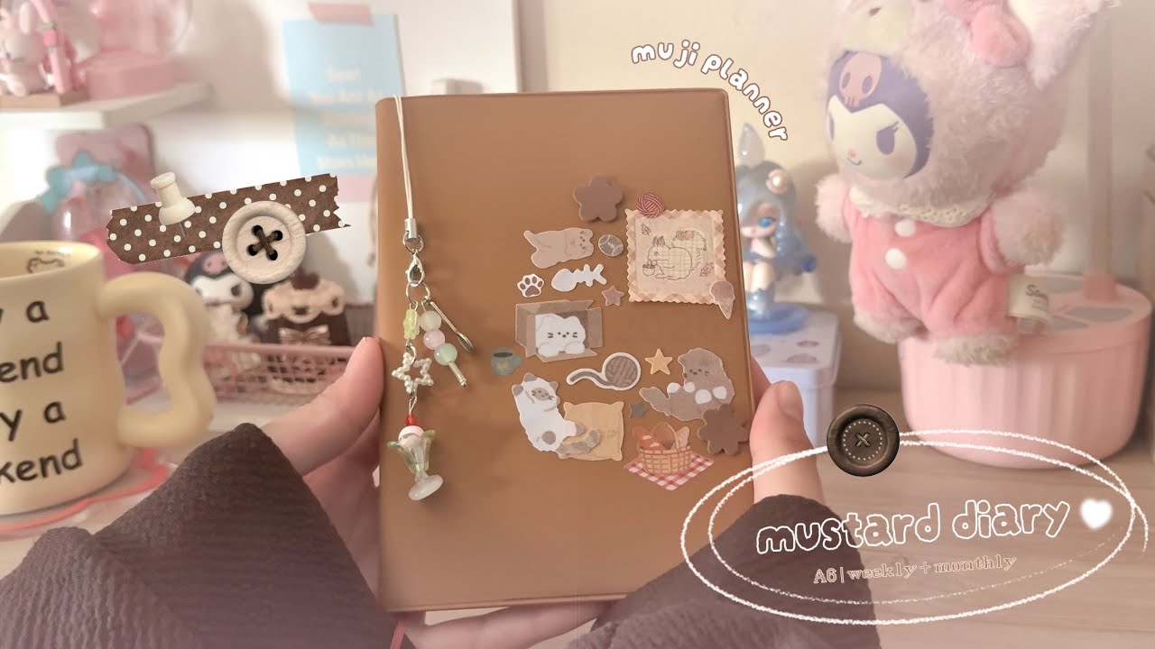 my mustard diary 🧶 MUJI planner 2026 setup | jan deco, sticker haul, flip through