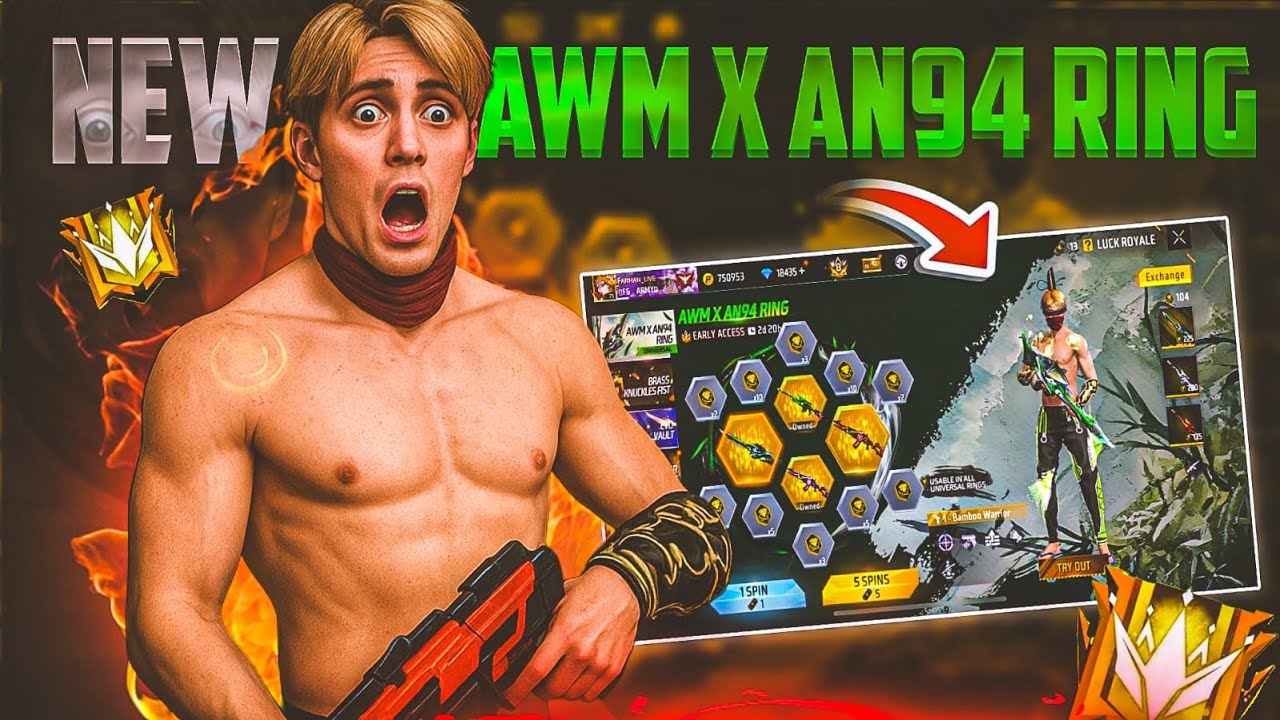 New AWMxAN94 Event SPIN😵|| Free Fire New Event Spin || FF New AWM Spin