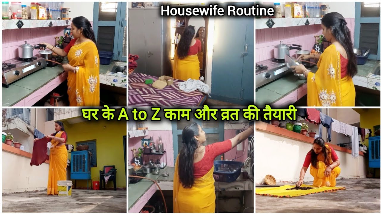 🌺व्रत की तैयारी और 🏡घर के अनगिनत काम!!Indian Housewife Busy Routine