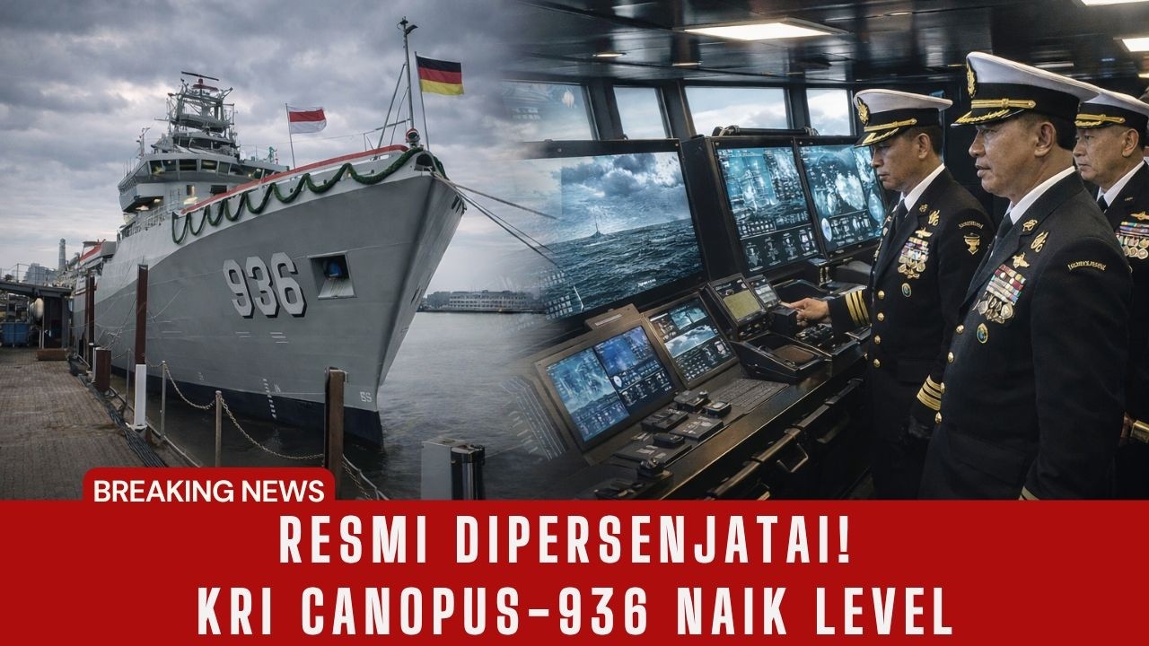RESMI! TNI AL Perkuat Armada Tempur, KRI Canopus-936 Dipersenjatai Alutsista Canggih Buatan Jerman