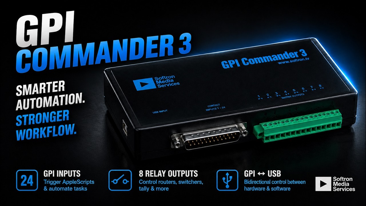 Обзор Softron GPICommander 3 | Интеллектуальная автоматизация вещания с 24 входами GPI и 8 выходами