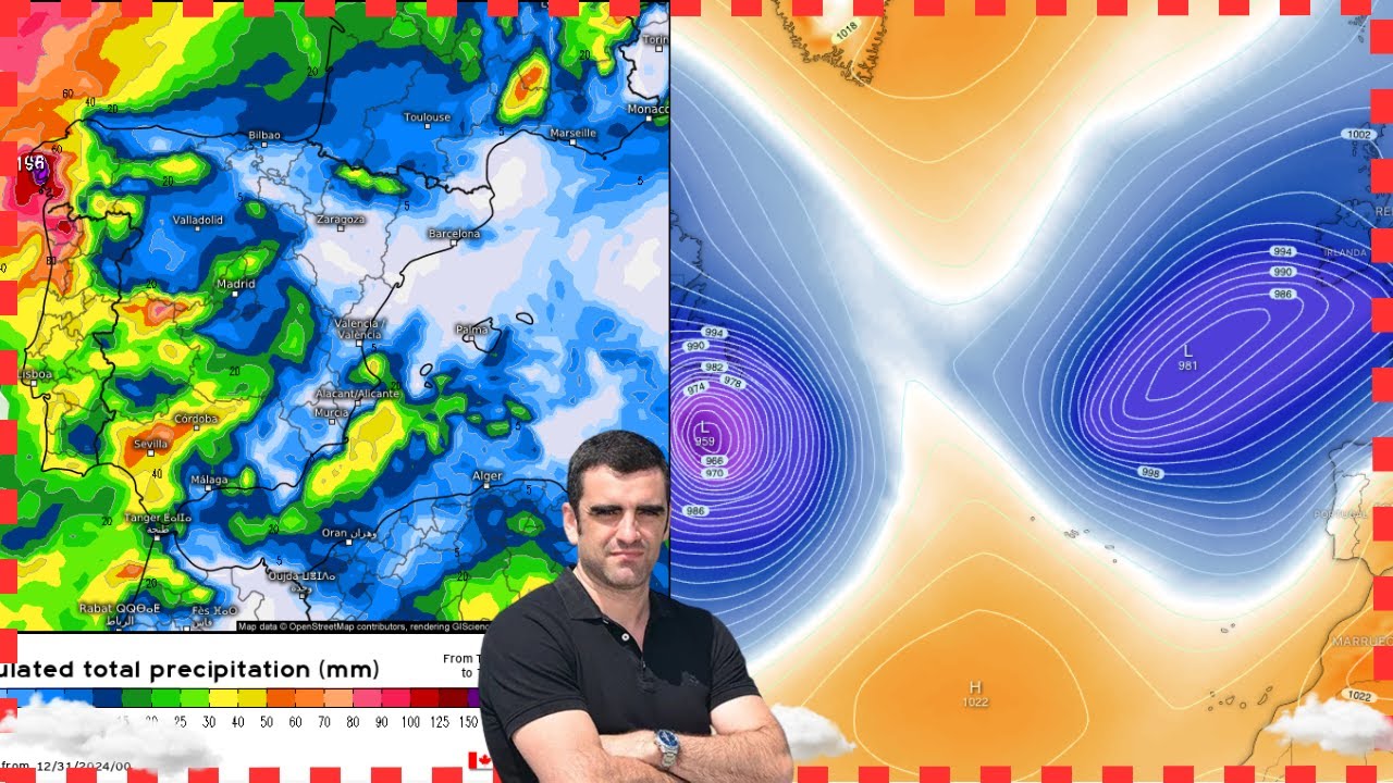 Así van a impactar en España las BORRASCAS ATLÁNTICAS 🔵 para comenzar el 2025: ¿REYES con 🌧️ LLUVIA?