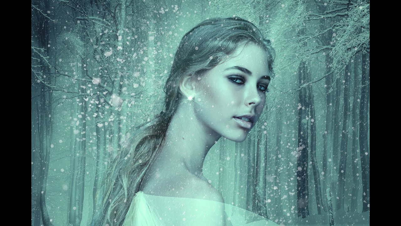 Зимняя обработка в Фотошоп в стиле открытки