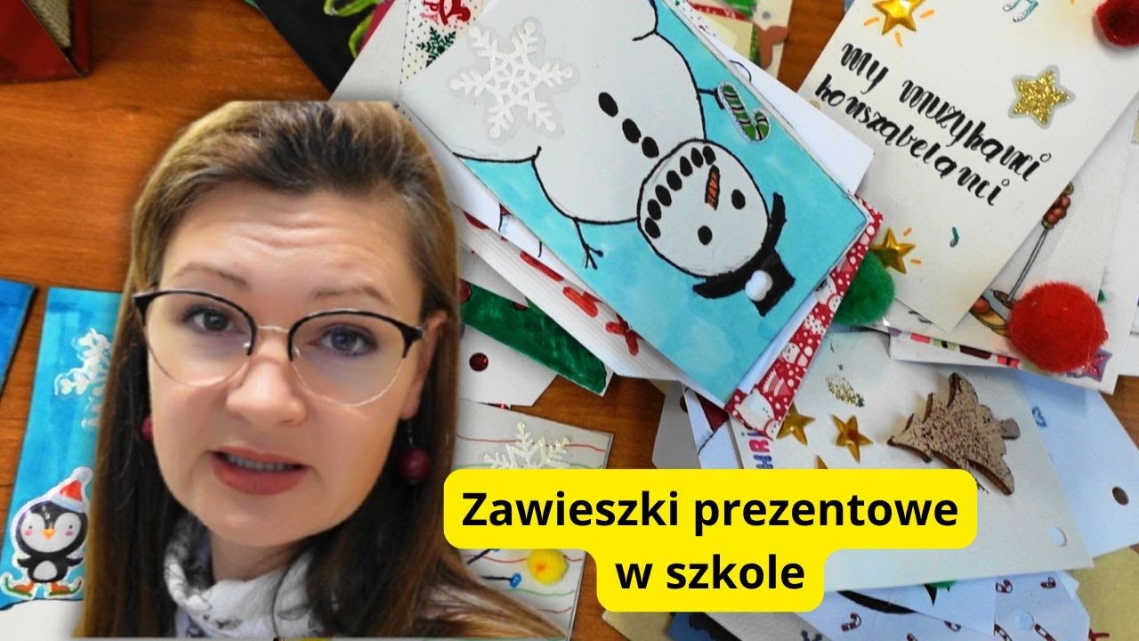 Zawieszki prezentowe na akcję charytatywną wykonane przez moich uczniów, projekty, plakaty w szkole