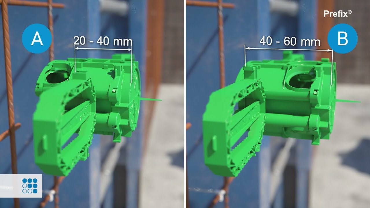 Prefix® concrete construction box - Insertion work