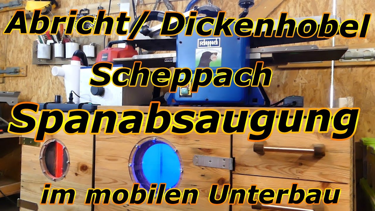 Scheppach Abricht-Dickenhobel HMS 1070 / 1080 - Zyklonabsaugung mit großem Spantank - Outtakes