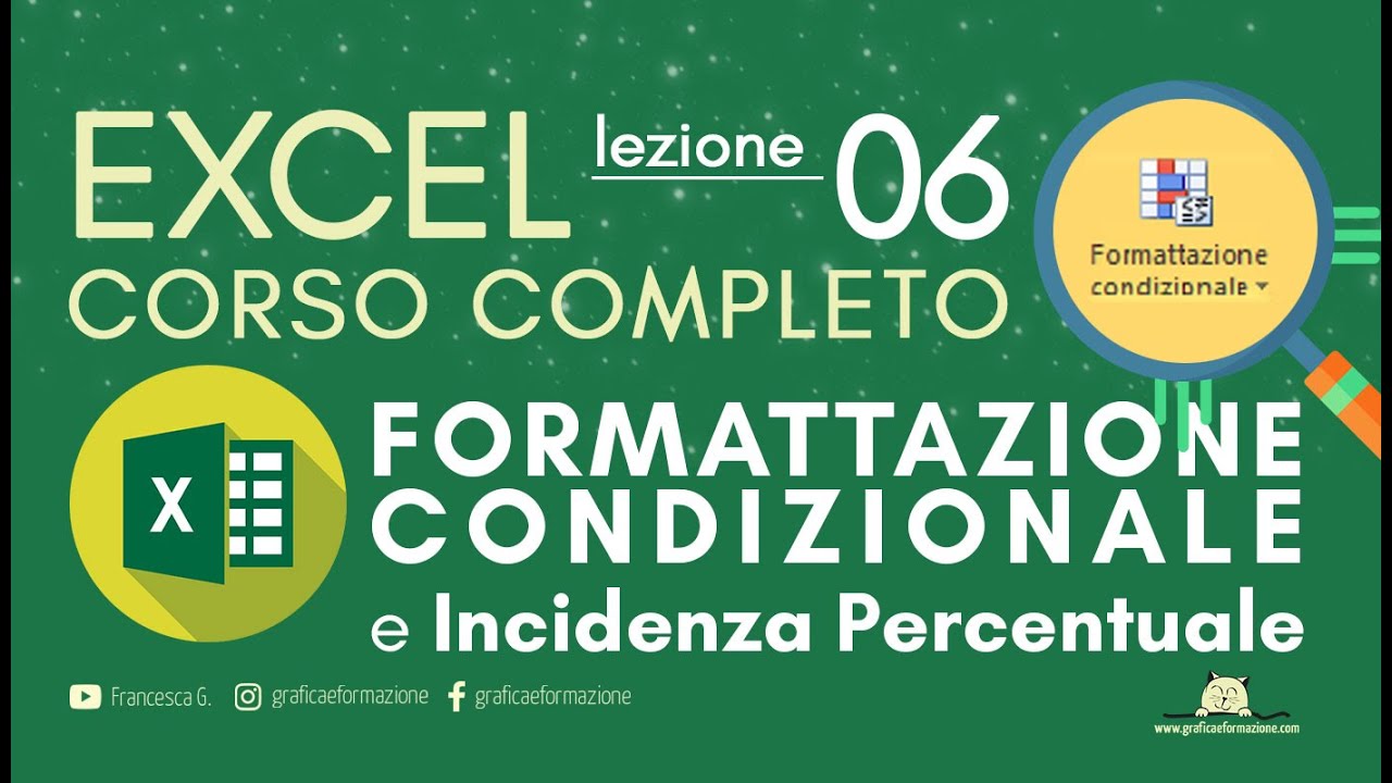 EXCEL CORSO COMPLETO | LA FORMATTAZIONE CONDIZIONALE | 06