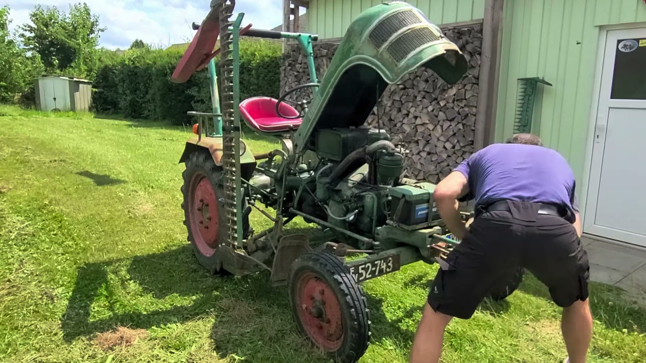 Kramer KL11 starten mit Handkurbel...
