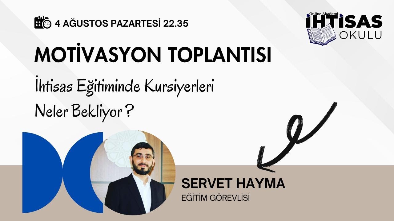 İHTİSAS EĞİTİMİ MOTİVASYON TOPLANTISI | İHTİSAS EĞİTİMİNDE KURSİYERLERİ NELER BEKLİYOR?