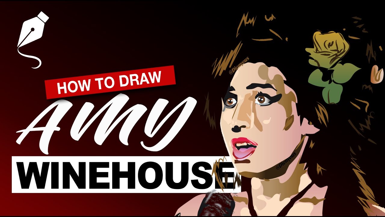 How To Draw the Soul Icon: AMY WINEHOUSE Vector Portrait in Adobe Illustrator