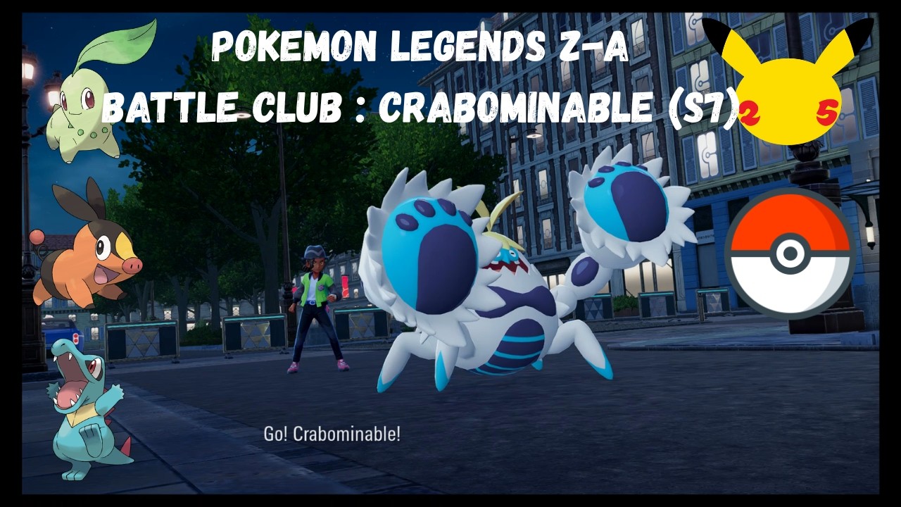 Pokémon Legends Z-A Battle Club Ranked Online Battles Season 7 Crabominable
