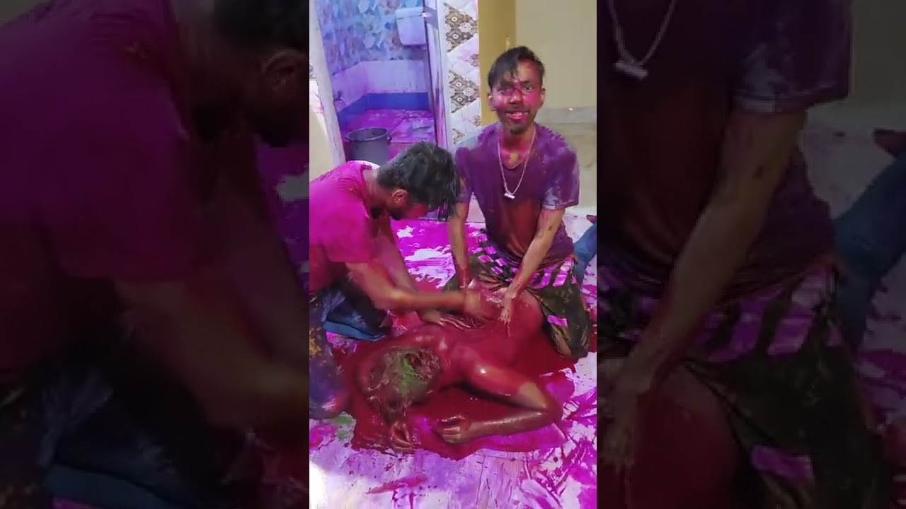 Holi Putai Red After Bhang Party😂😂😂 Instagram.com/aditya_since1995 