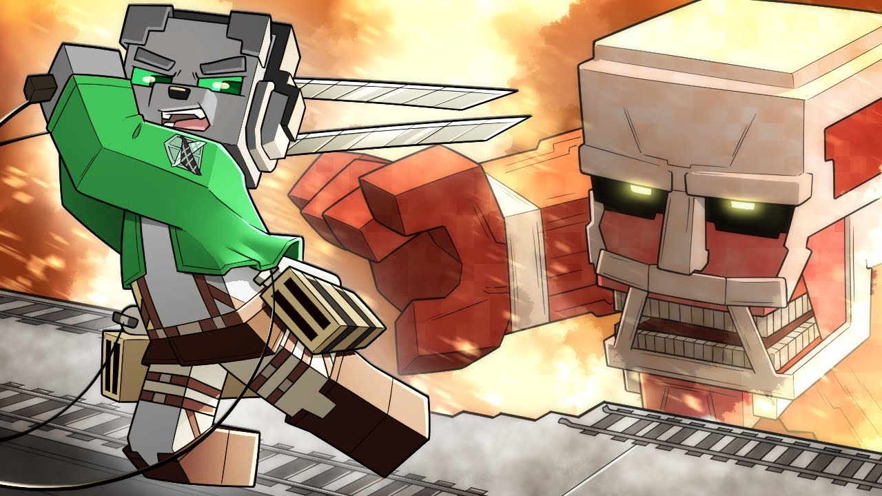 Me Paso Minecraft en ATTACK ON TITAN!!!