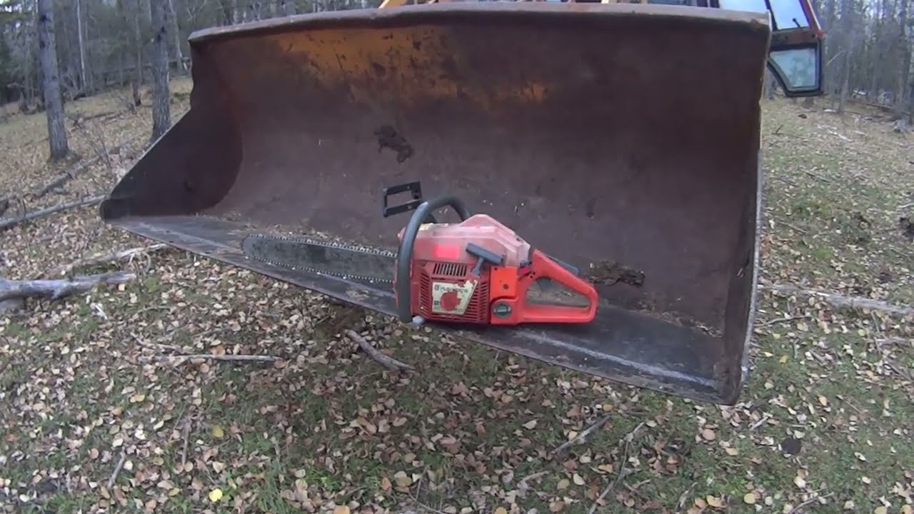 Husqvarna 254XP doing what it does best cutting some firewood after muffler mod