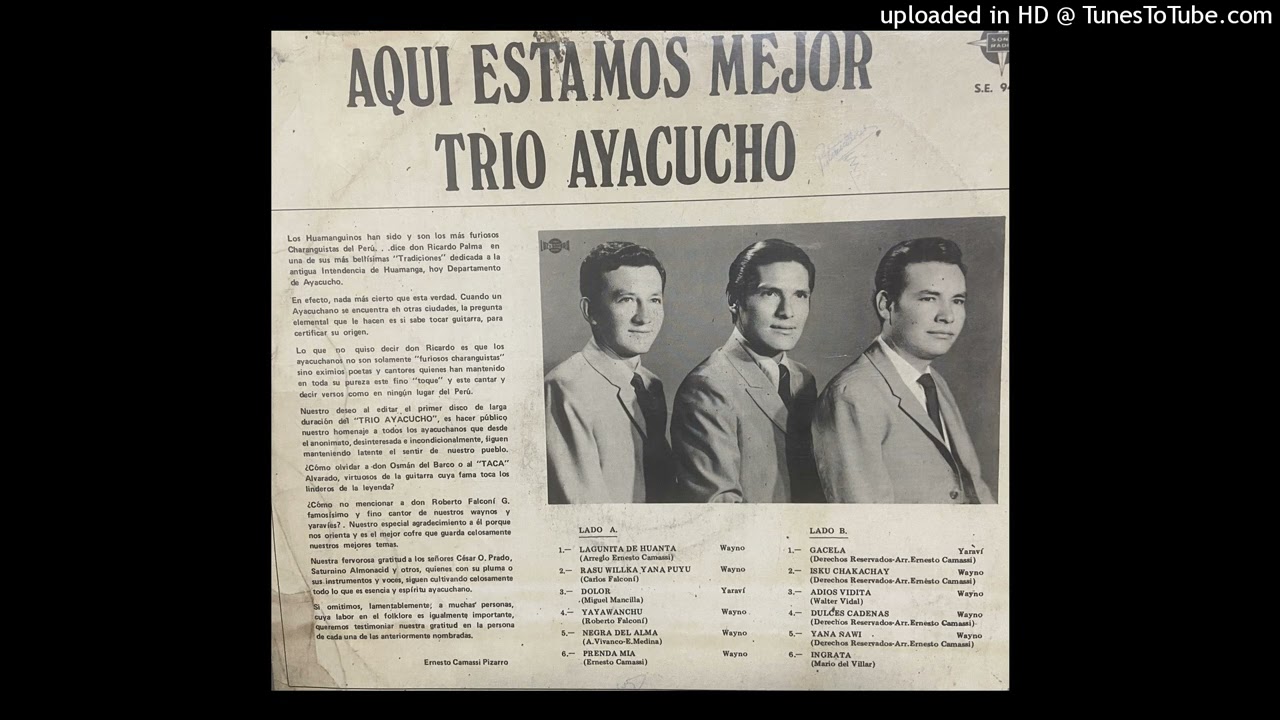Trío Ayacucho-Aquí Estamos-Lado A