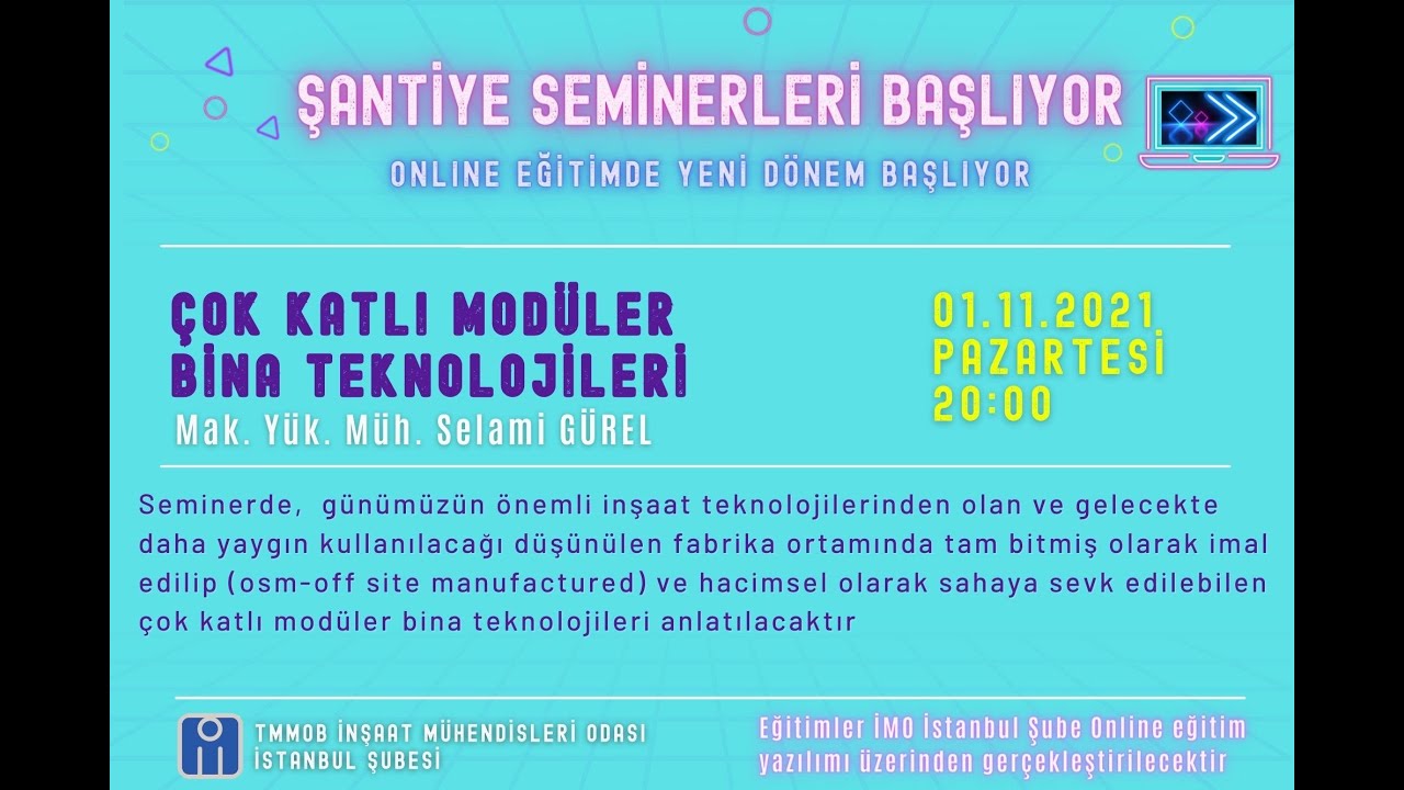 ÇOK KATLI MODÜLER BİNA TEKNOLOJİLERİ  -Mak. Yük. Müh. Selami GÜREL