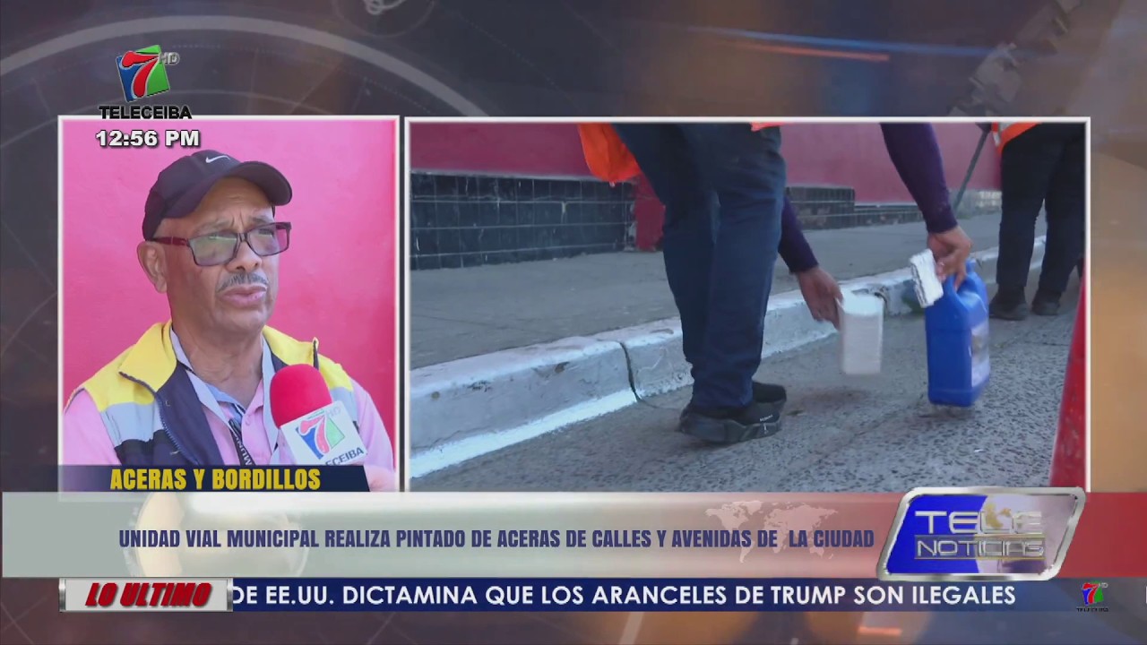 Unidad Vial Municipal de La Ceiba pinta señalización de calles y avenidas de la ciudad