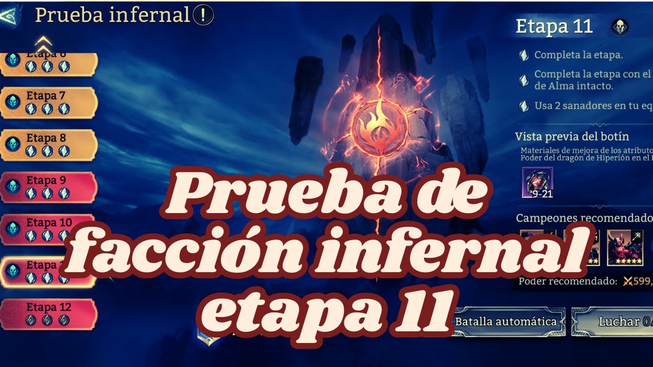 Prueba de facción infernal Sin Setram ni Nocturno! | Watcher of Realms en Español #WoR
