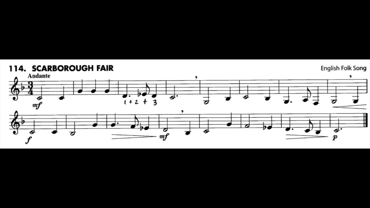 #114 Scarborough Fair, from Essential Elements for Clarinet