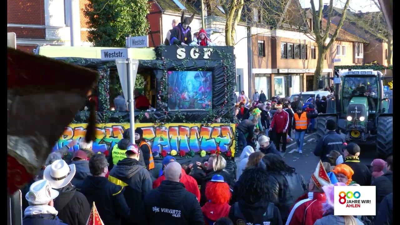 Rosenmontagsumzug Teil 6: KG Nett un Oerndlik, Schwarz-Gelbe Funken