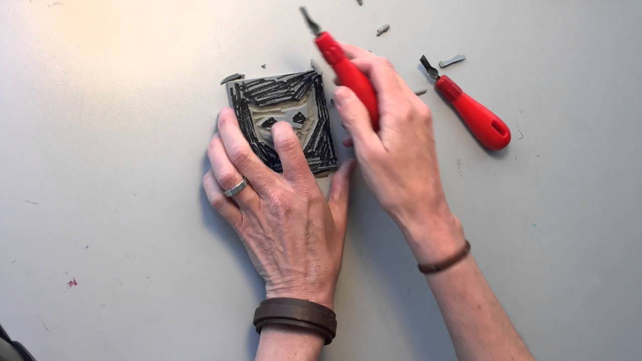 een linosnede maken - door illustra'lies.be