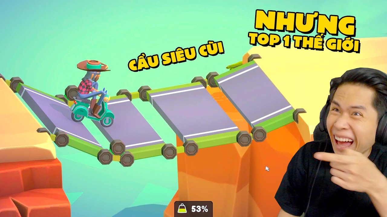 Người Việt Nam xây cầu TOP 1 THẾ GIỚI !!! (Pobbrose Thánh xây cầu) | Poly Bridge 3 ✔