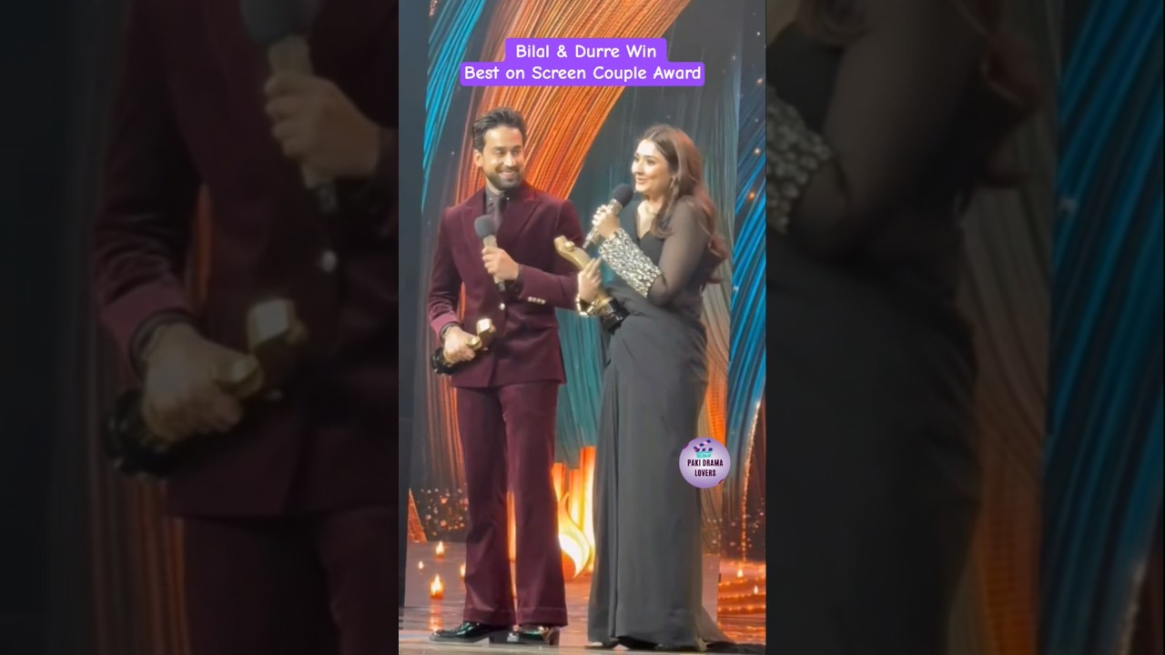 Best Onscreen Couple Bilal & Durre Fishan #humawards2025 #bilalabbaskhan #durrefishan #couplegoals