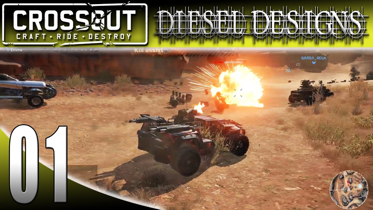 Let's Try CROSSOUT Gameplay: EP1:  Build a Vehicle and Go To WAR! (1080p MMO Vehicle Shooter)