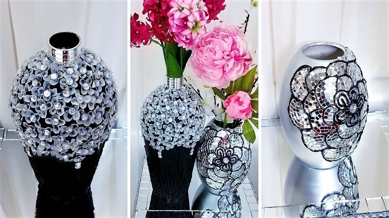 DIY DECORATIVE VASES | BEST OUT OF WASTE| COLLABORATION WITH UNICAR DIY| Home Decor Trend 2019