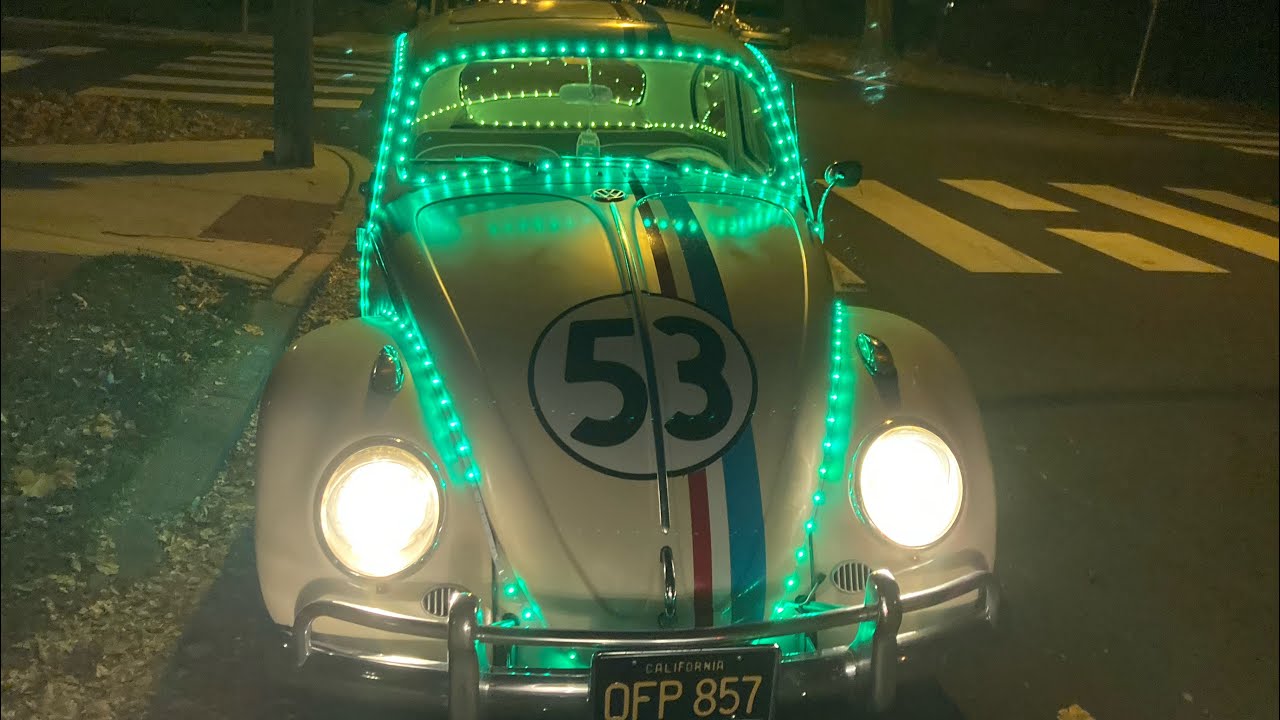 VW Herbie The Love Bug Gets Decorated With LED Strip Lights