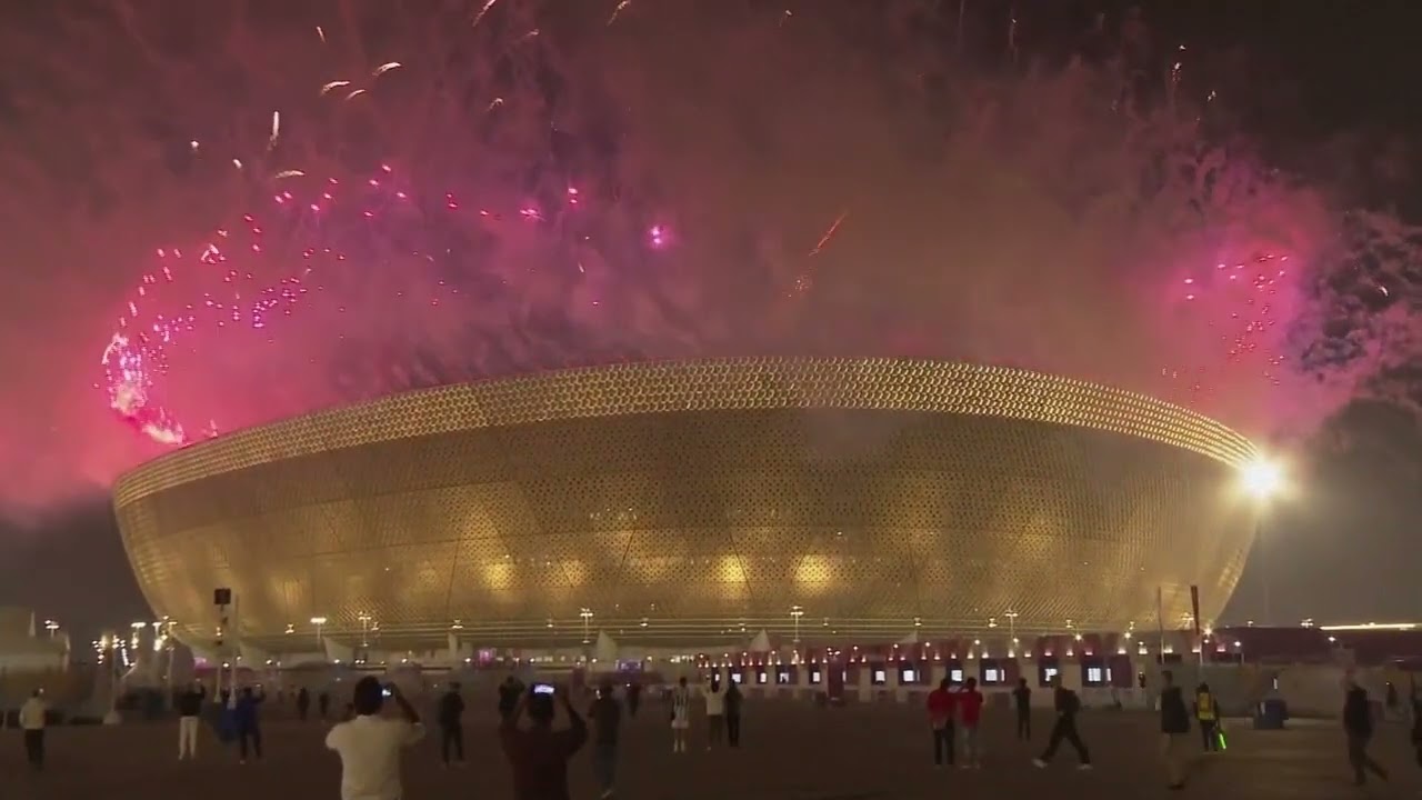 🎆🇦🇷🏆Fireworks at Lusail stadium as Argentina wins World Cup