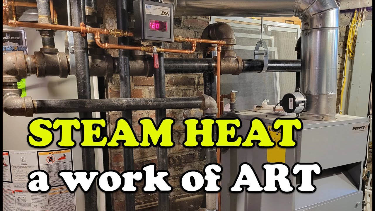 Radiators and a STEAM BOILER - a work of art in an 1870 house