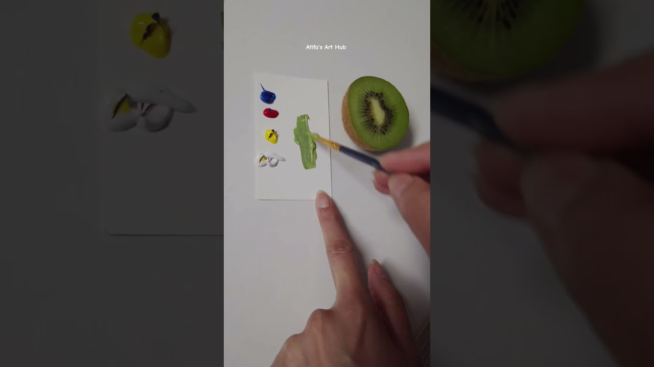 Colour Mixing #art #shorts #satisfying #kiwi