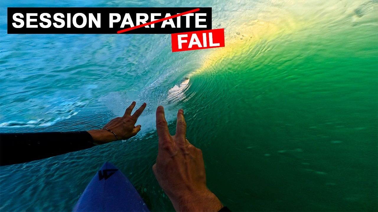 CETTE SESSION PARFAITE S’EST TRANSFORMÉE EN FIASCO : 30MIN DE SURF.. 😵‍💫