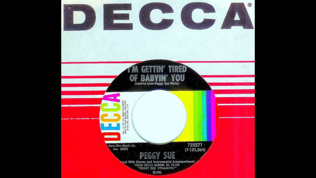 Peggy Sue - I'M GETTIN' TIRED OF BABYIN' YOU  (1969)