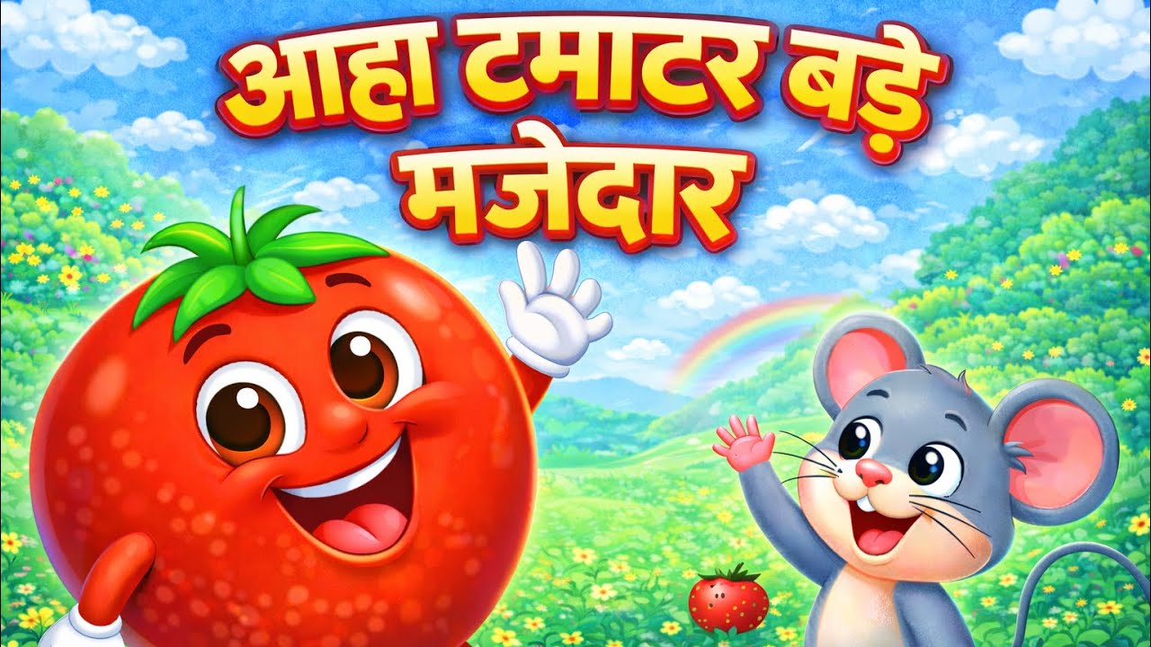 आहा टमाटर बड़े मजेदार 🍅 | Hindi Nursery Rhymes for Kids | Kids Songs Hindi