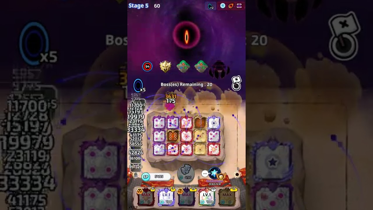 Random Dice Crew Raid 5th Stage 160 Score