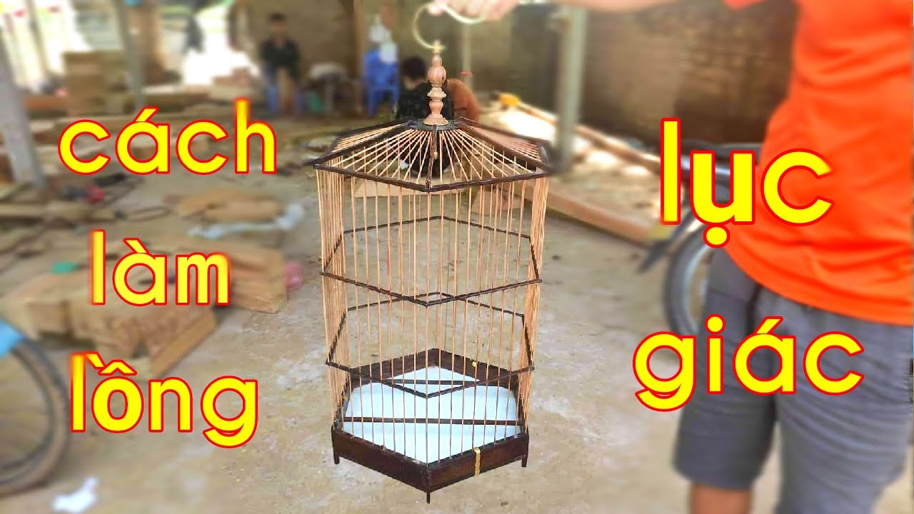 cách làm lồng chim hình lục giác khá đẹp