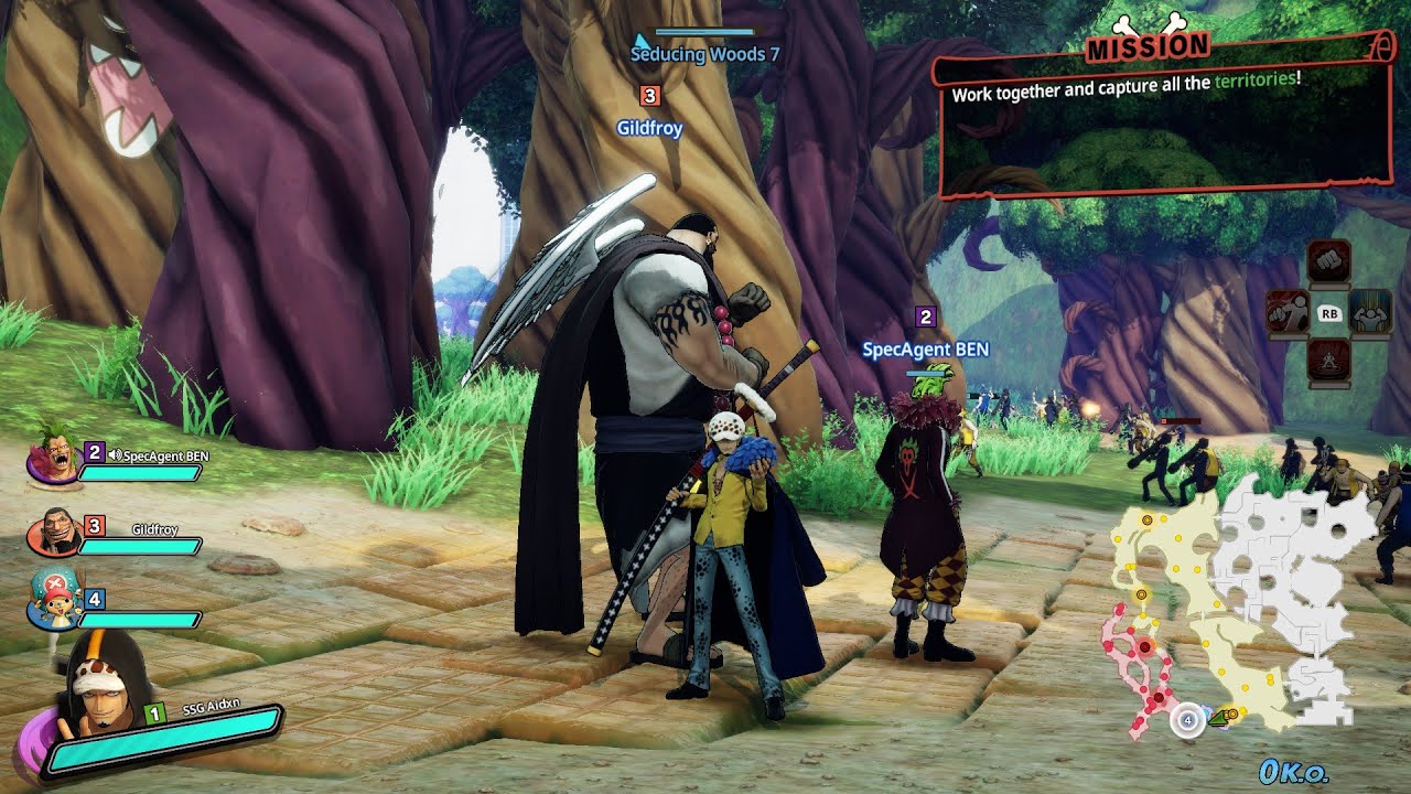 Playing One Piece Pirate Warriors 4 Wit The Boys (Law, Shanks, and Luffy Gameplay) PC