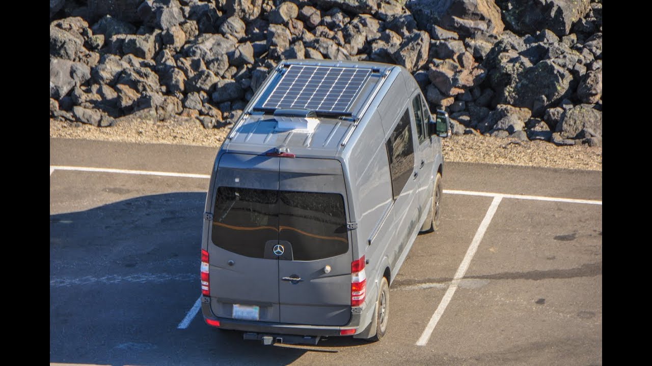 300 watt solar install on a Mercedes Sprinter camper van