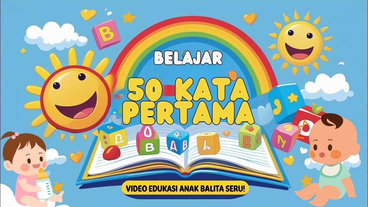 belajar 50 kata pertamaku | Edukasi Anak Bayi Balita | Video interaktif