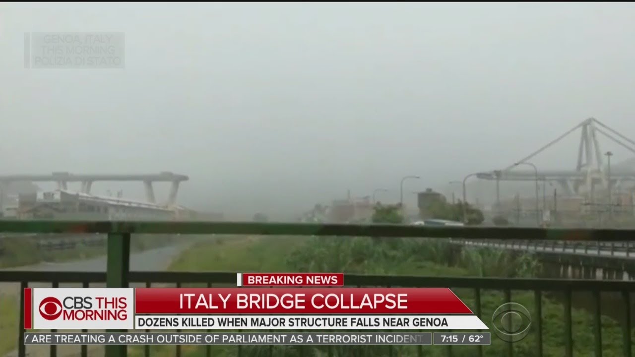 Italian Highway Collapses, At Least 10 Vehicles Involved