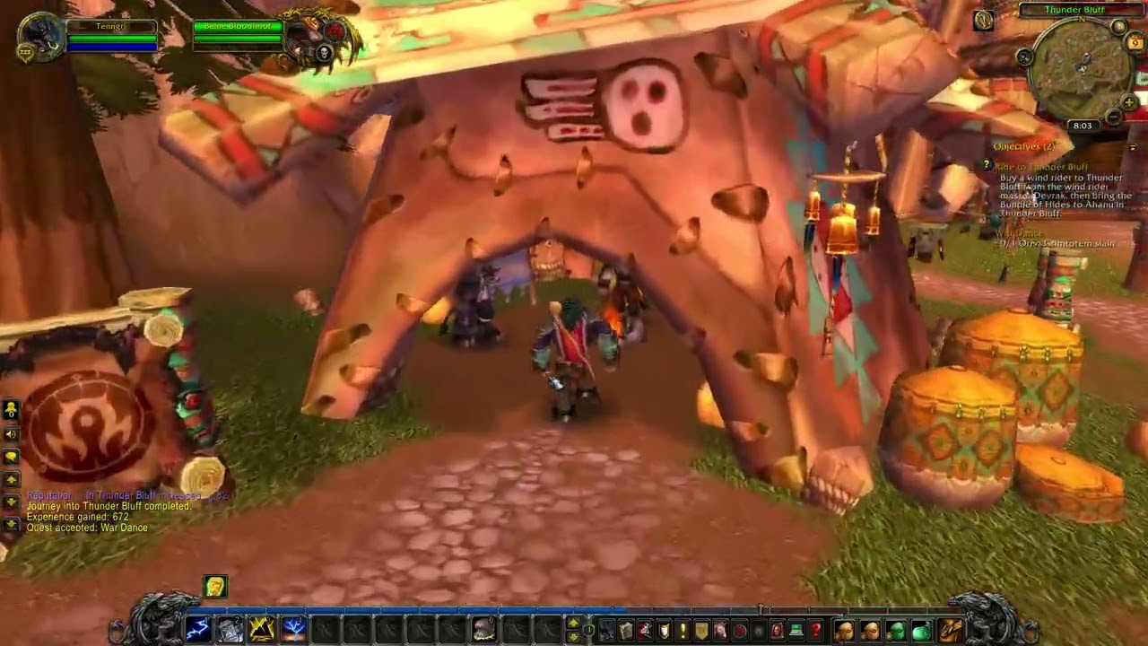 (WOW Lets Play No Commentary) World of Warcraft Cataclysm, Tauren Shaman, 1.5 hr, Ep.  2