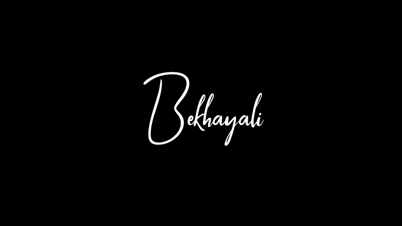 Bekhayali Arijit Singh Black Screen Whatsapp Status || Bekhayali Black Background WhatsApp Status