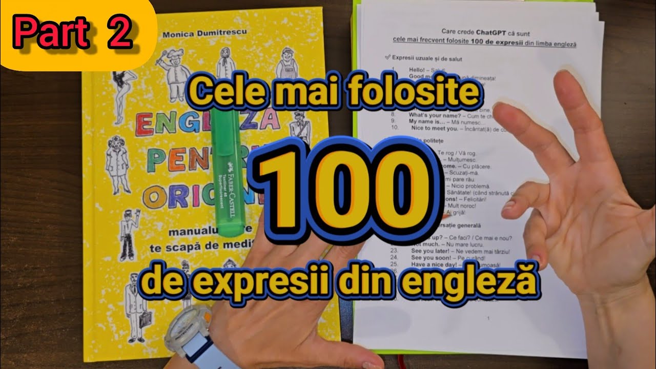 Lecţia # 346 – Cele mai folosite 💯 de expresii din engleză 🇺🇲 – part 2, care e şi mai şi! ✌️😍
