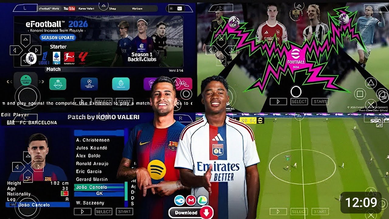 eFootball PES 2026 PPSSPP DOWNLOAD ORIGINAL ISO PES 26 PSP Full Update New Transfers & Kits 26 HD
