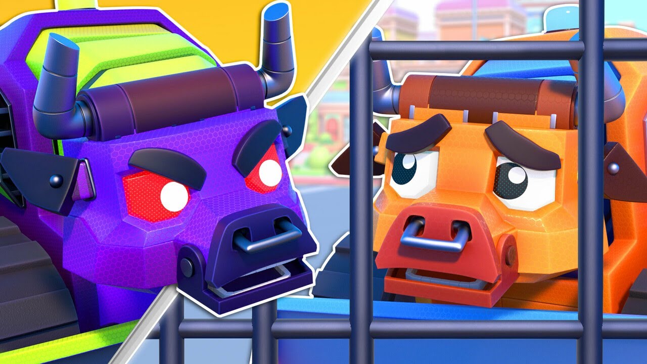 Bulldozer Bull is STUCK IN JAIL because of EVIL TWIN! Who will stop him? | Cars & Trucks Rescue Squa